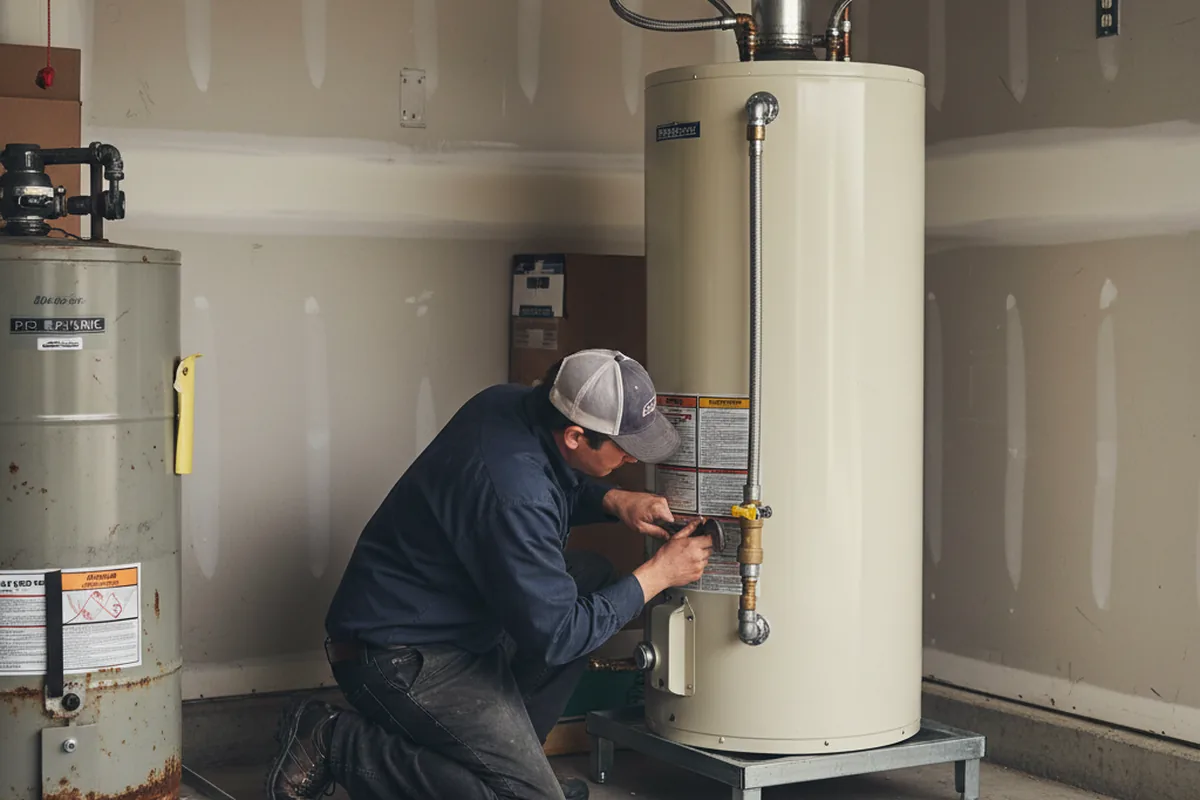 Water heater and shutoff valve replacement in Wasco
